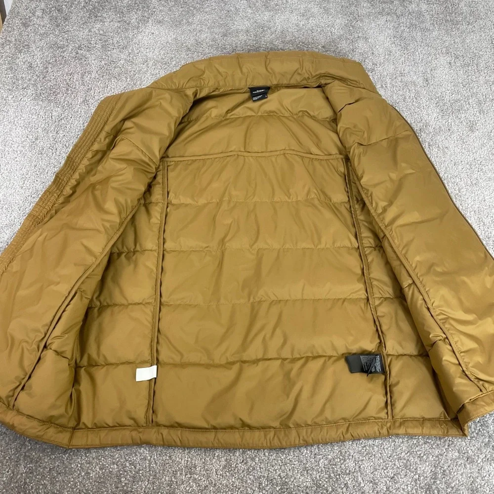 North Face 550 Down Puffer Vest Mens Large Quilted Insulated Tan Gold